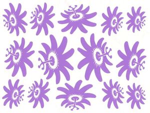 passion flower decal stickers
