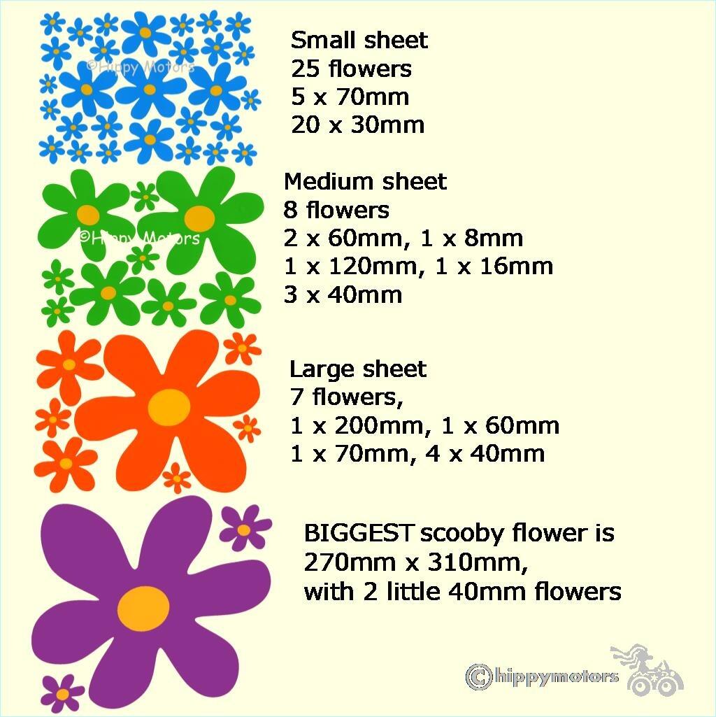 scooby flower vinyl decals for vehicles walls camper vans