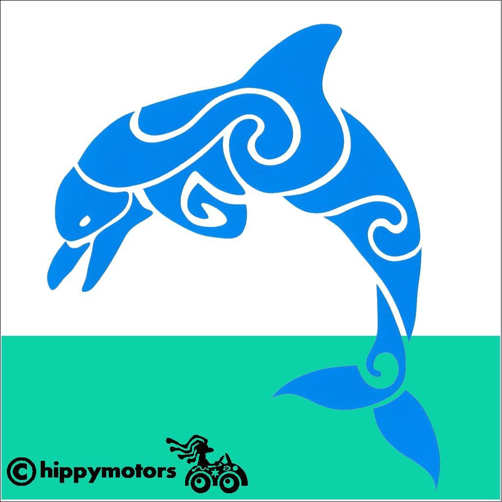 dolphin decal vinyl sticker for cars, caravans, kayaks, canoes