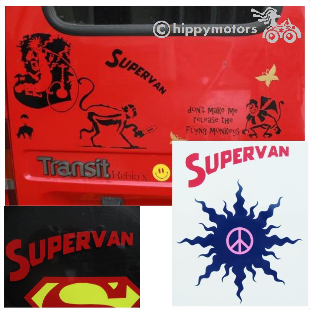 supervan vinyl transfer graphics on camper van
