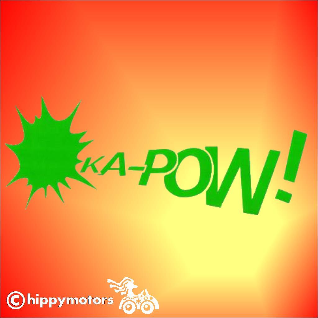 ka-pow punch super hero vinyl car sticker