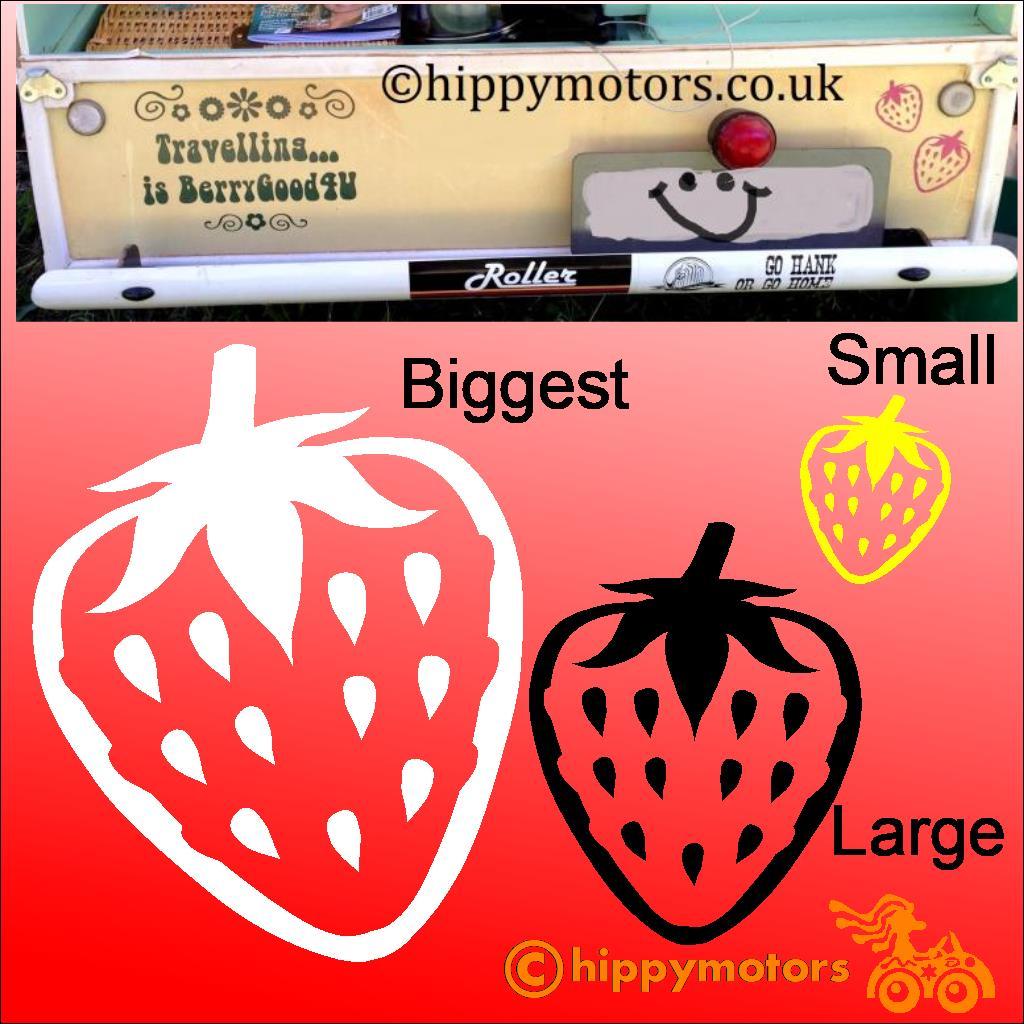 strawberry fruit car sticker on trailer