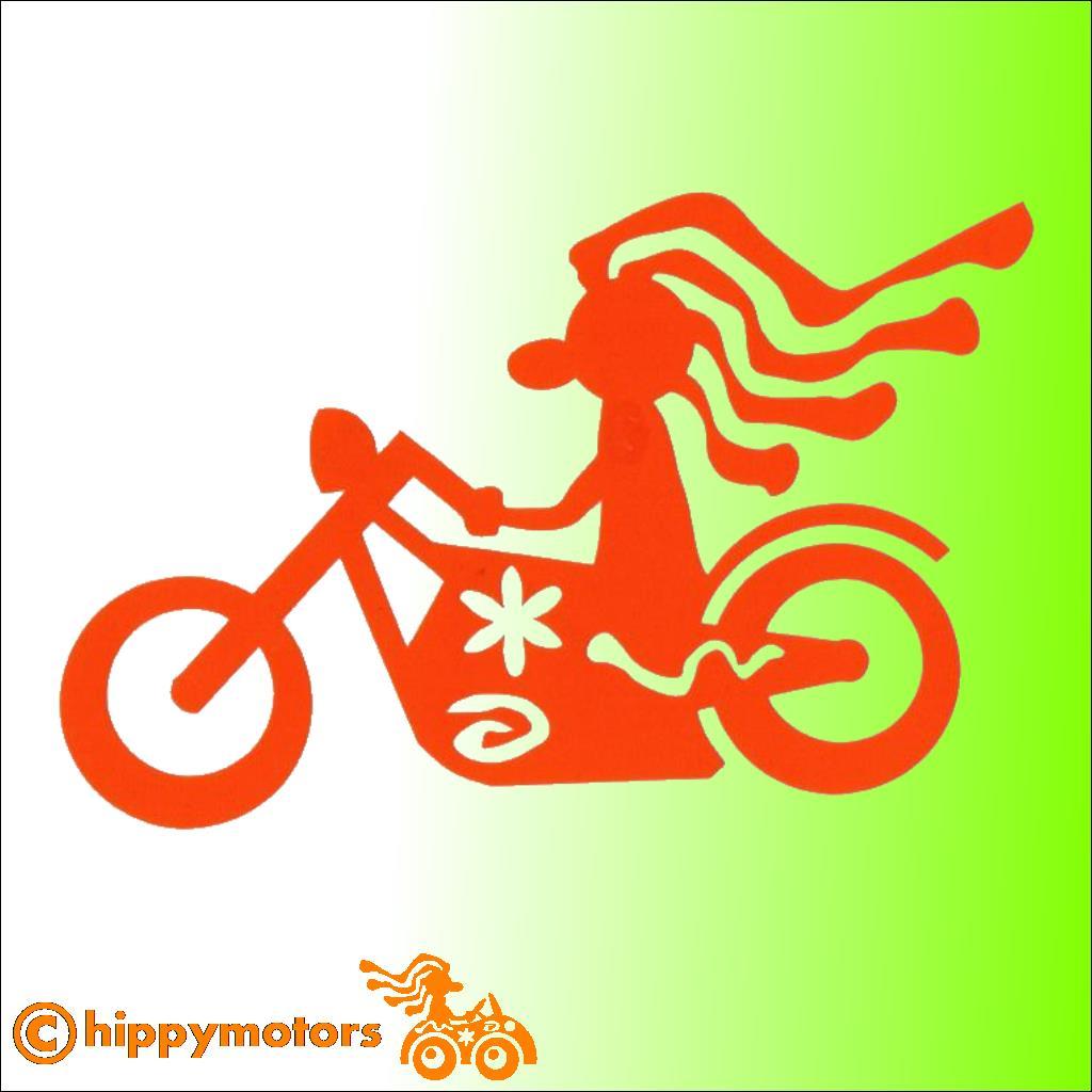 Hippy Motors Biker decal sticker