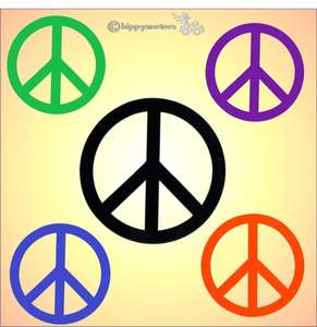 cnd peace symbol decals for vehicles and windows