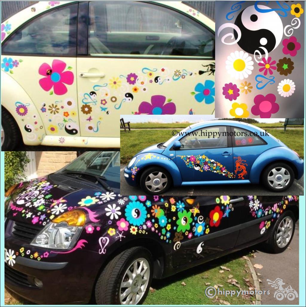 yin yang chinese symbols car stickers camper van transfers hippy motors