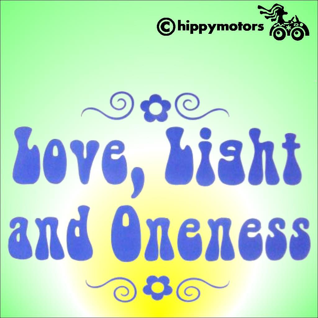 decal with love light and oneness