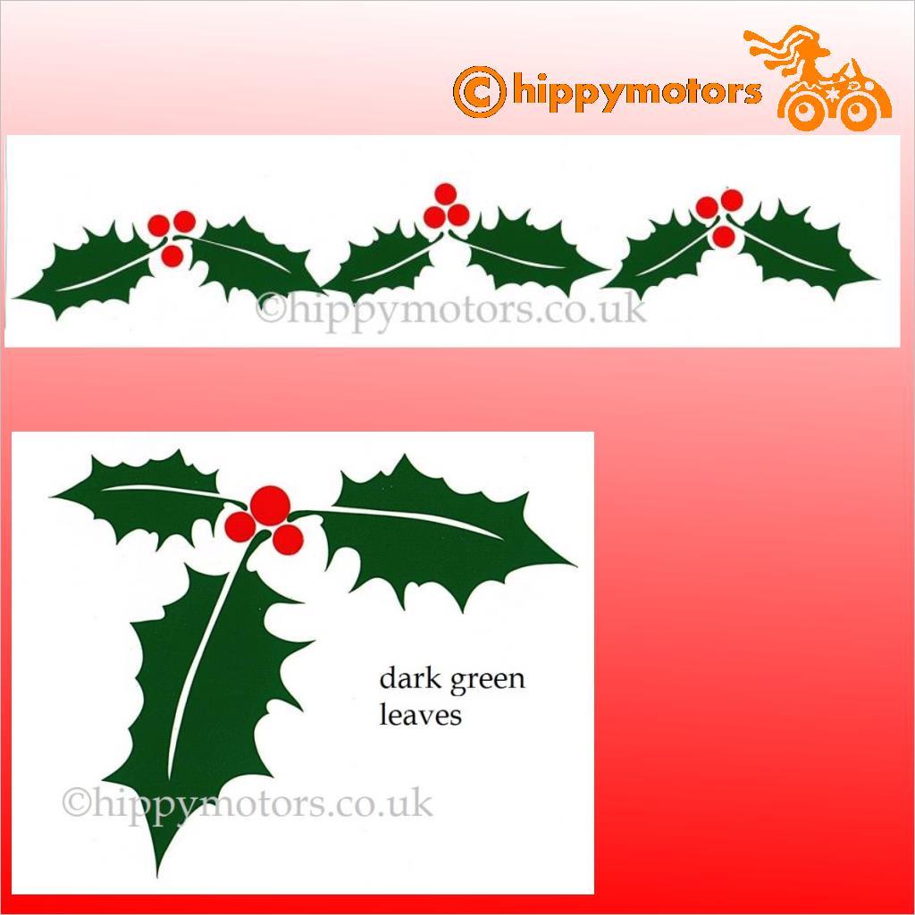 holly leaf stickers car vehicle decals