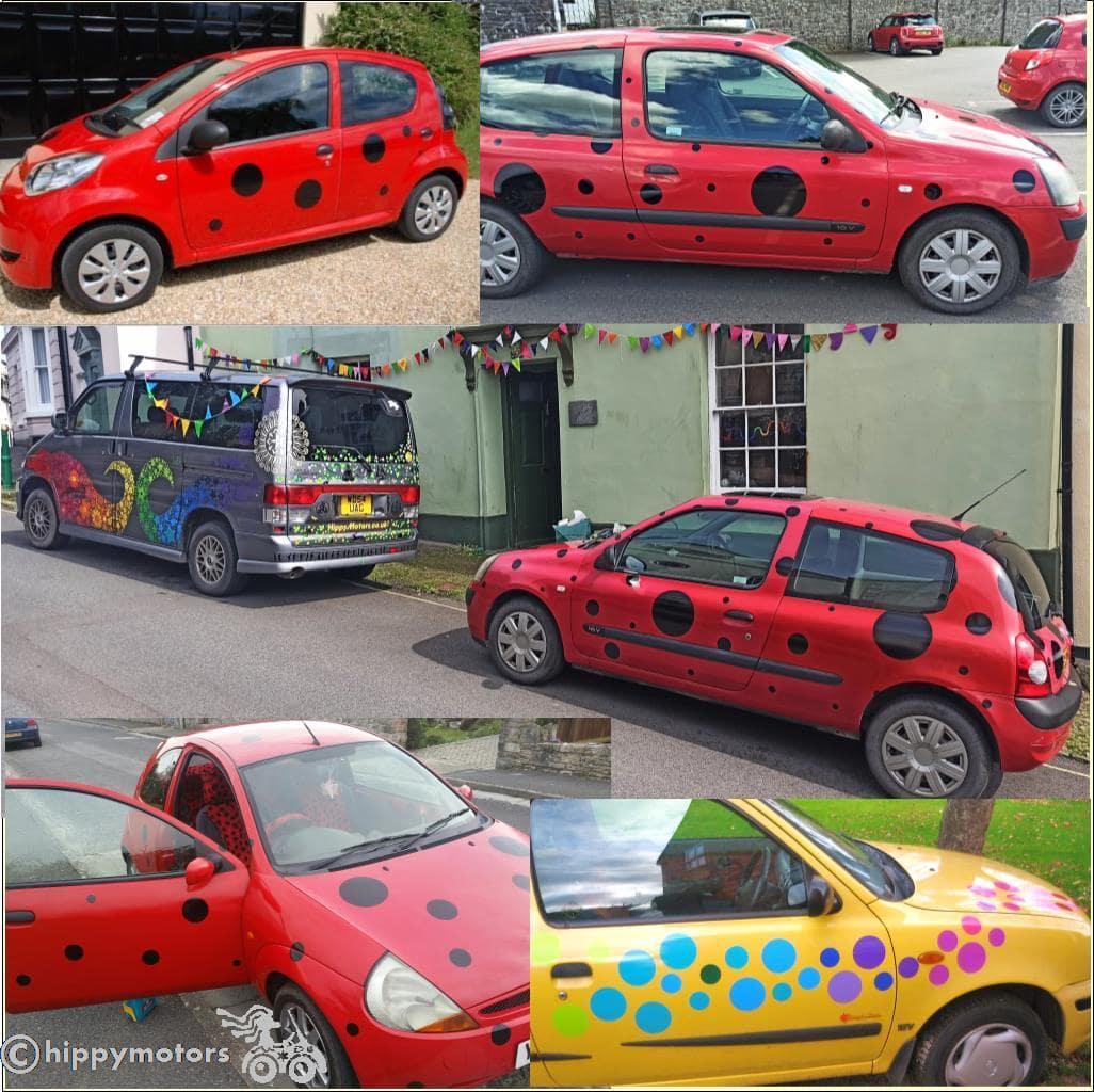 ladybird spot vinyl car stickers