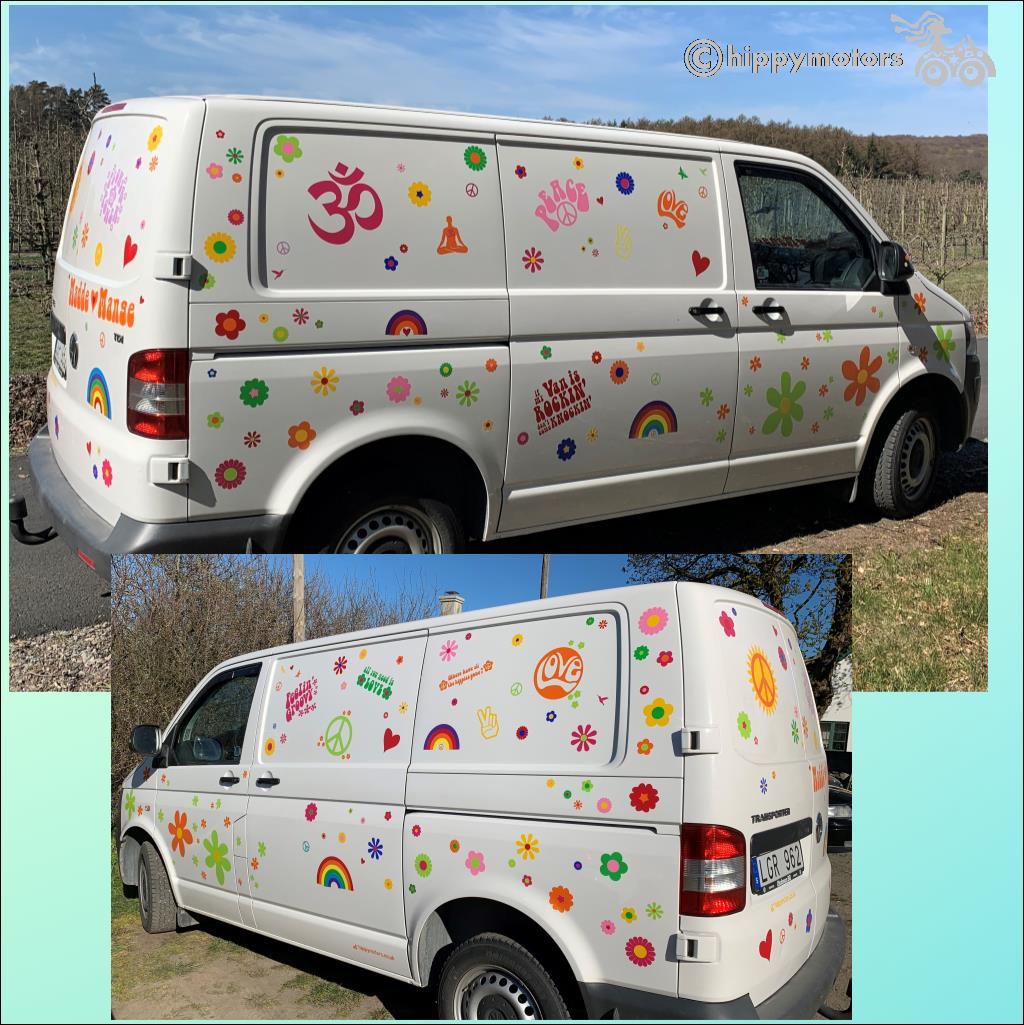 VW transporter love sticker hippy decals for camper van