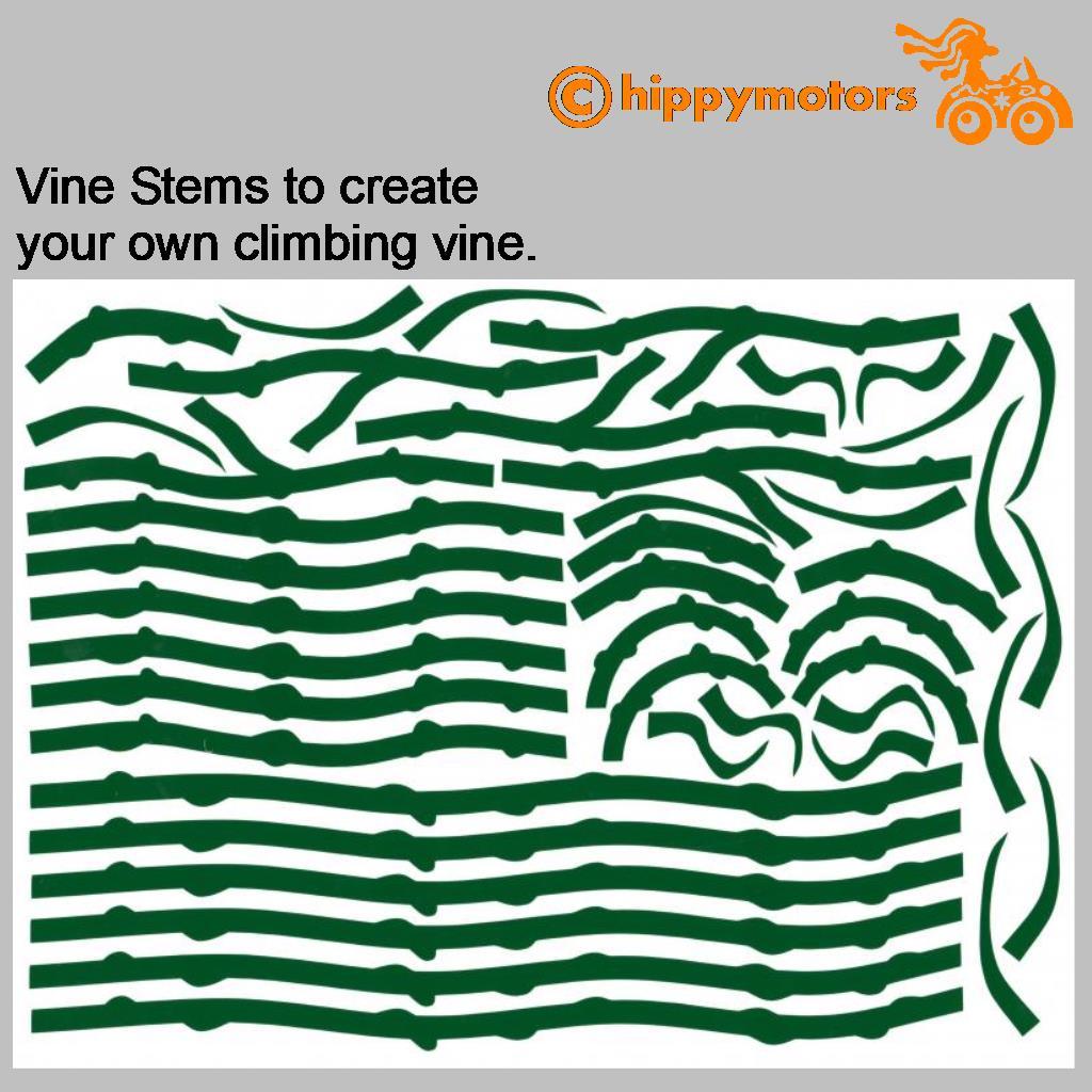 vinyl decal of ivy style stems for cars