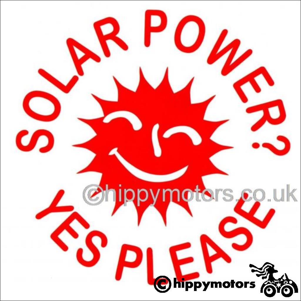 Solar Power yes please decal for cars