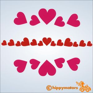 Tiny Heart Decals for bikes or mobility scooters and bicycles