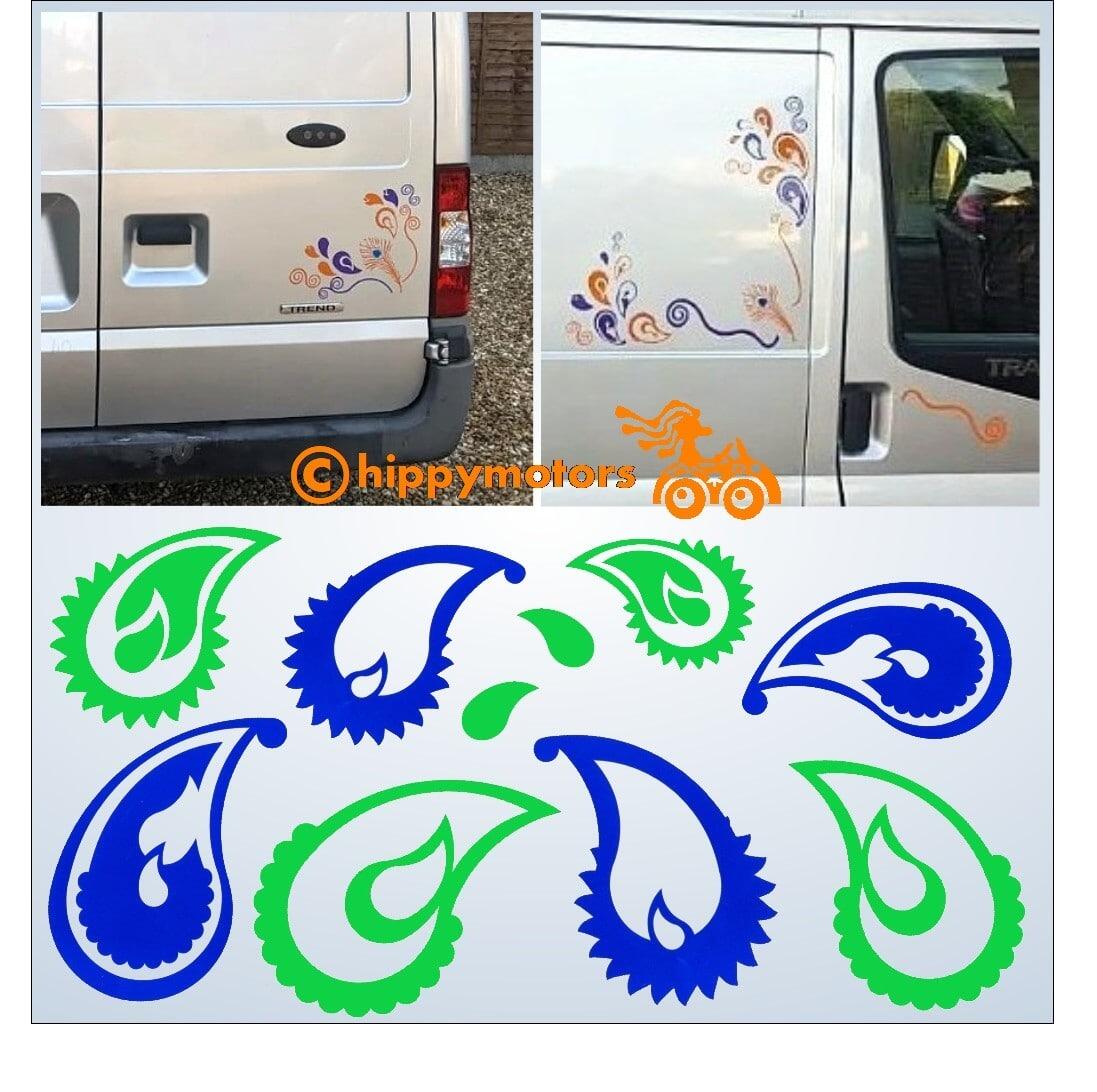 paisley pattern vinyl car sticker decal
