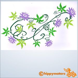 passion flower vine vinyl decal sticker for cars and caravans