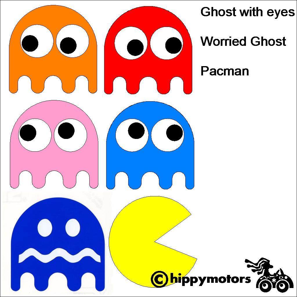 pac man ghost vinyl decals for walls laptops windows cars