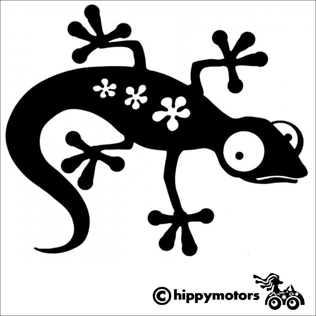 Gecko vinyl car sticker by hippy motors
