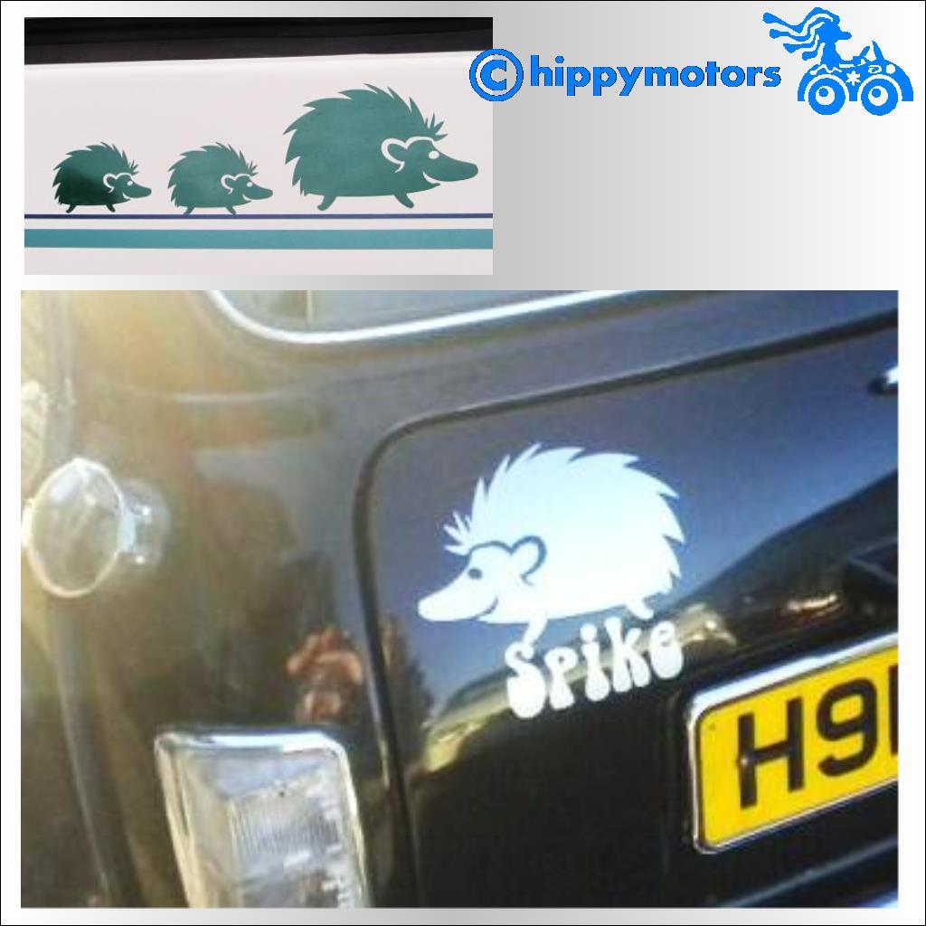 hedgehog transfer decals on cars