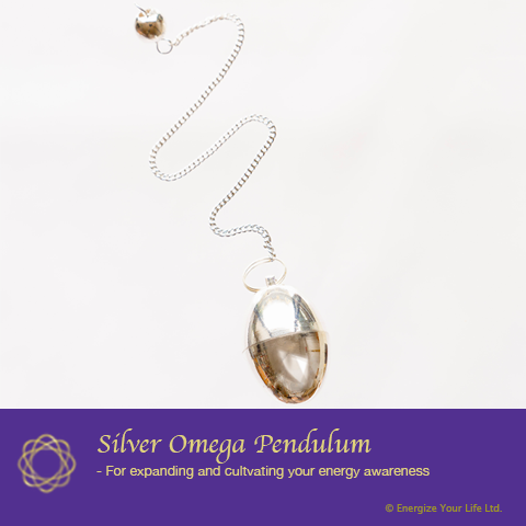 image of silver omega pendulum
