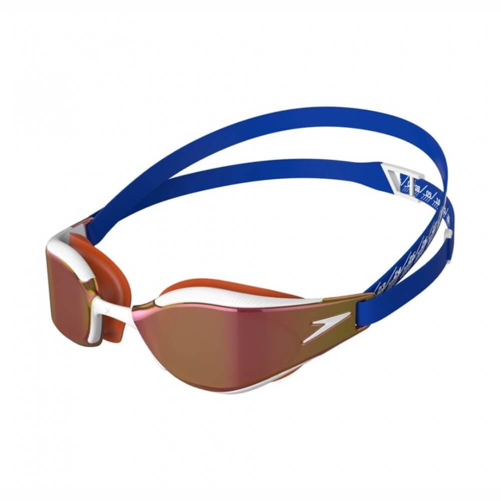 Lunettes De Natation Speedo Fastskin Hyper Elite Mirror - Adultes, Verre Miroir Bleu