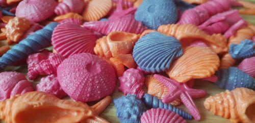 18 Edible Sugar Vibrant Mermaid Shells Cake Decorations