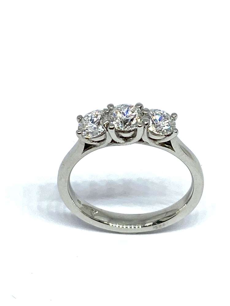 Classic diamond three stone ring