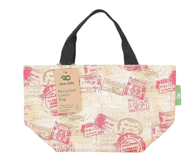 travel print lunch bag