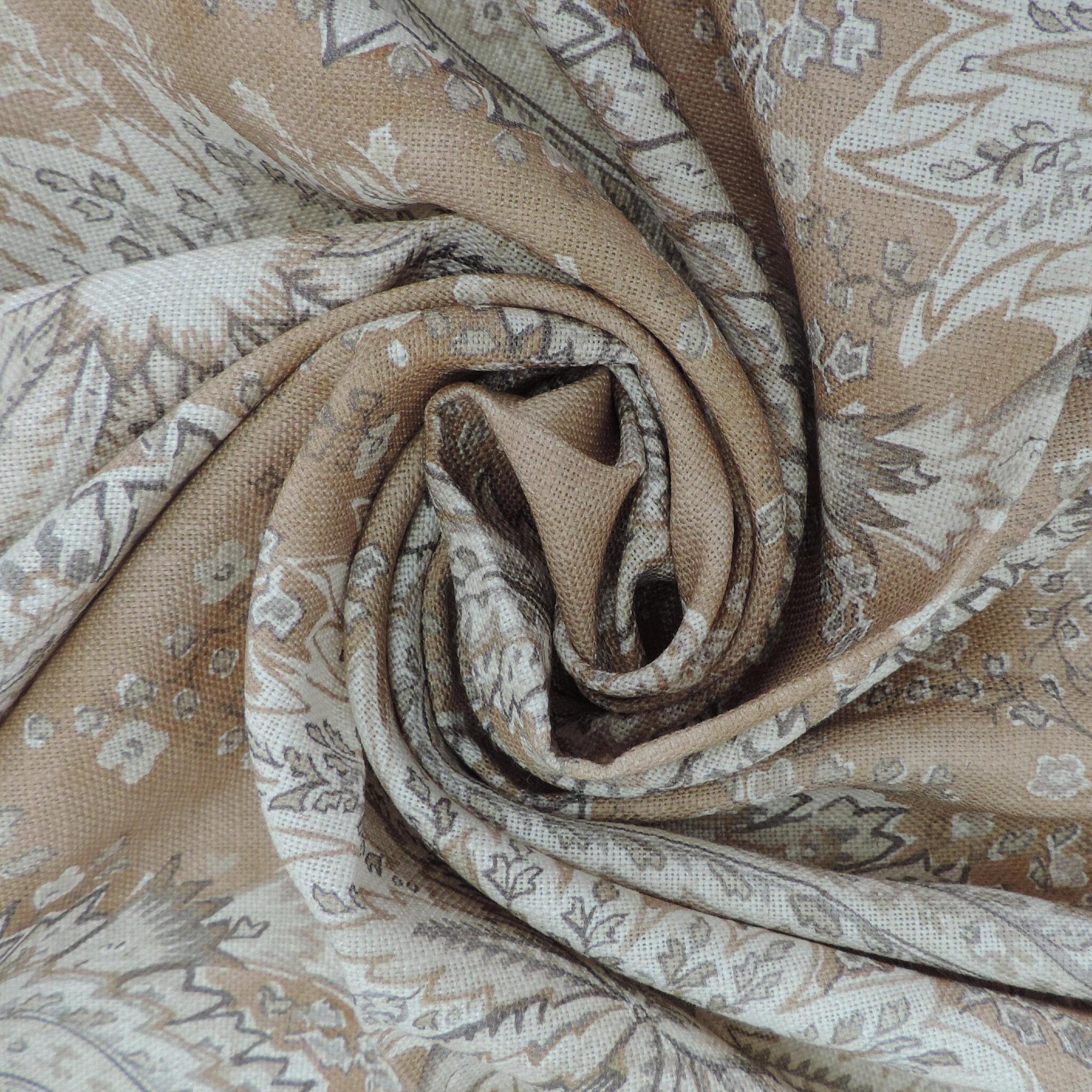 Leilani ginger linen mix fabric
