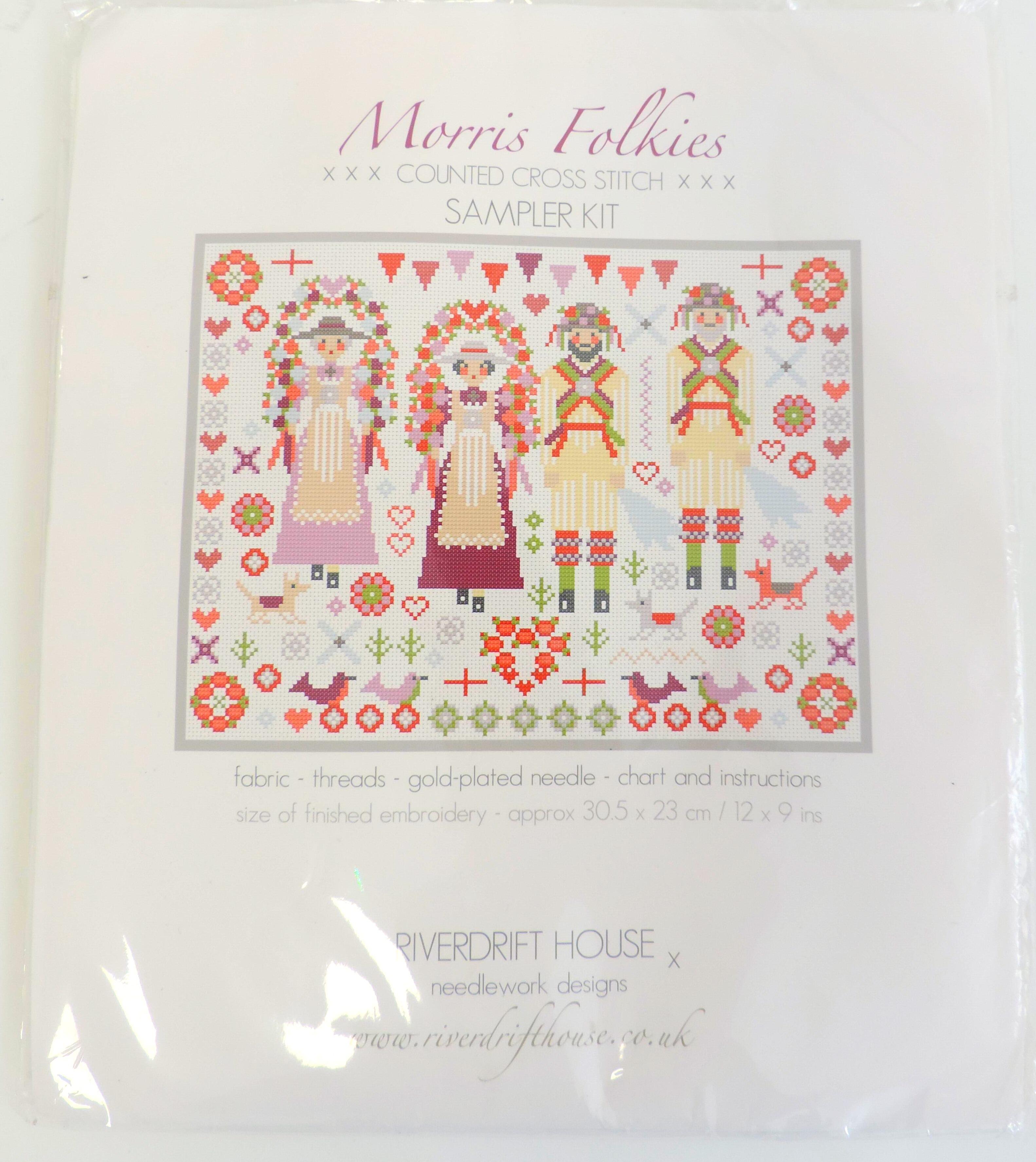 Morris Folkies Counted Cross Stich Riverdrift house