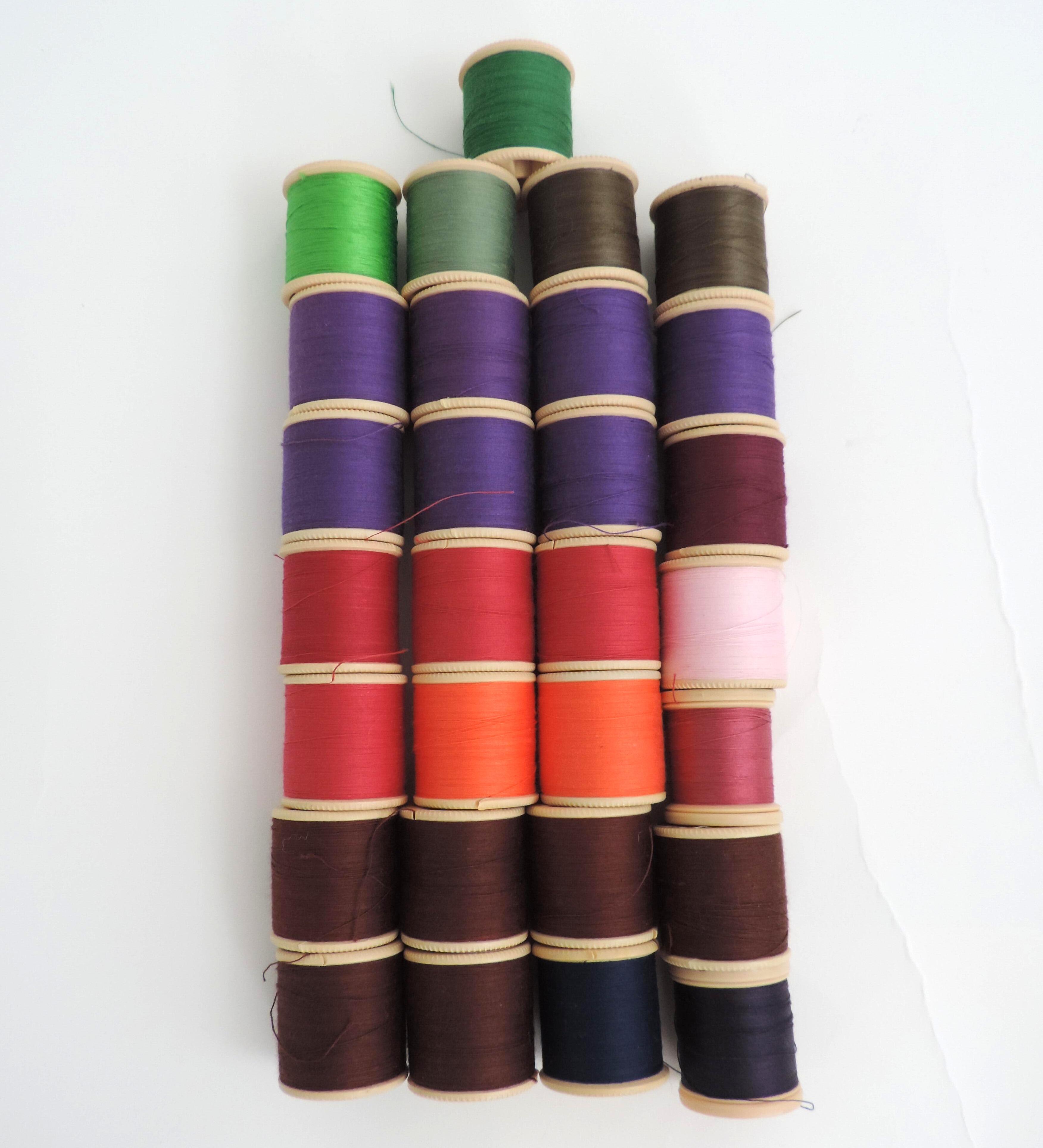 29 rolls of cotton thread with various colours - Thames Hospice