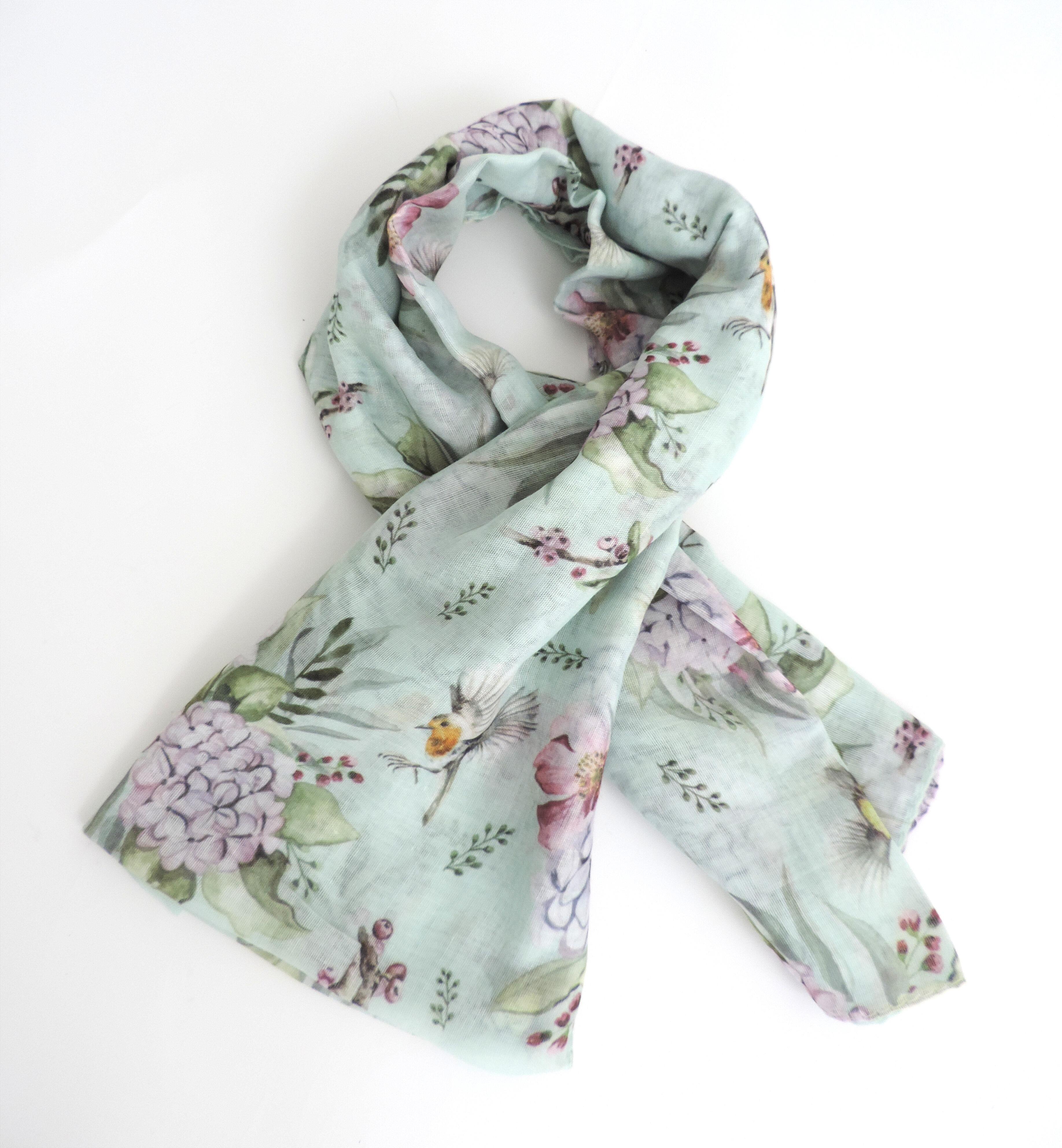 Light green bird scarf