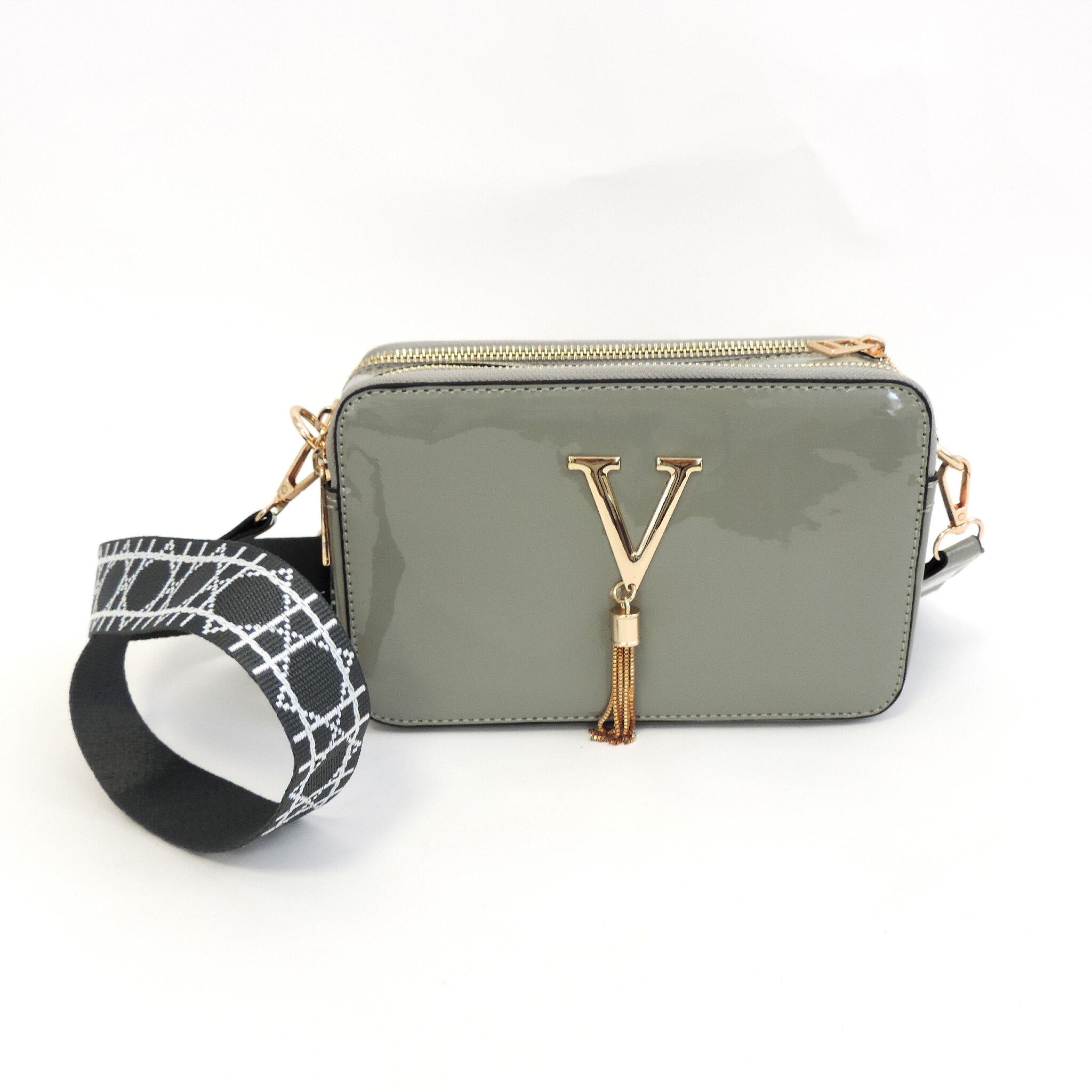 grey cross body bag