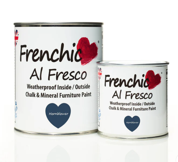 two tins showing various sizes of frenchic al fresco in hornblower