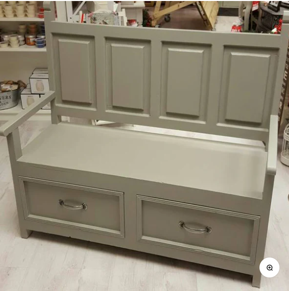 Bench painted in spitfire from the frenchic the lazy range