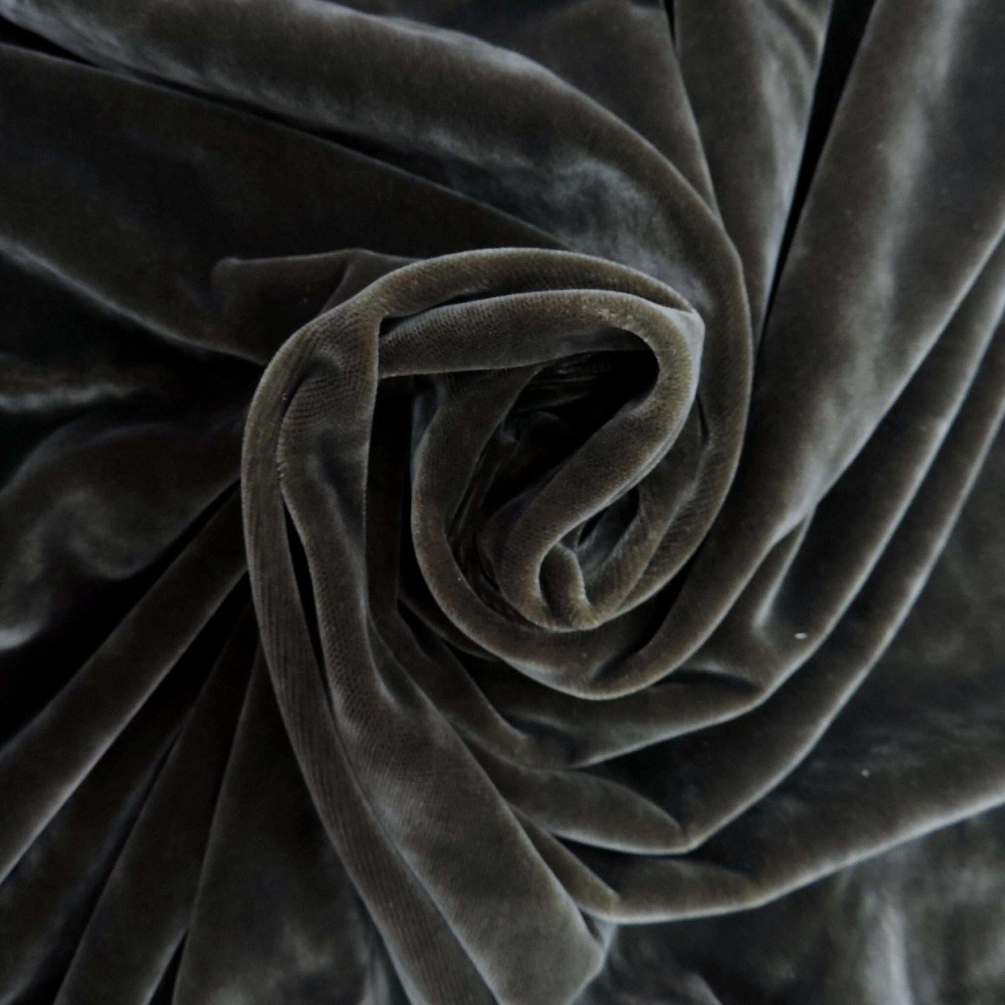 olive green velvet fabric