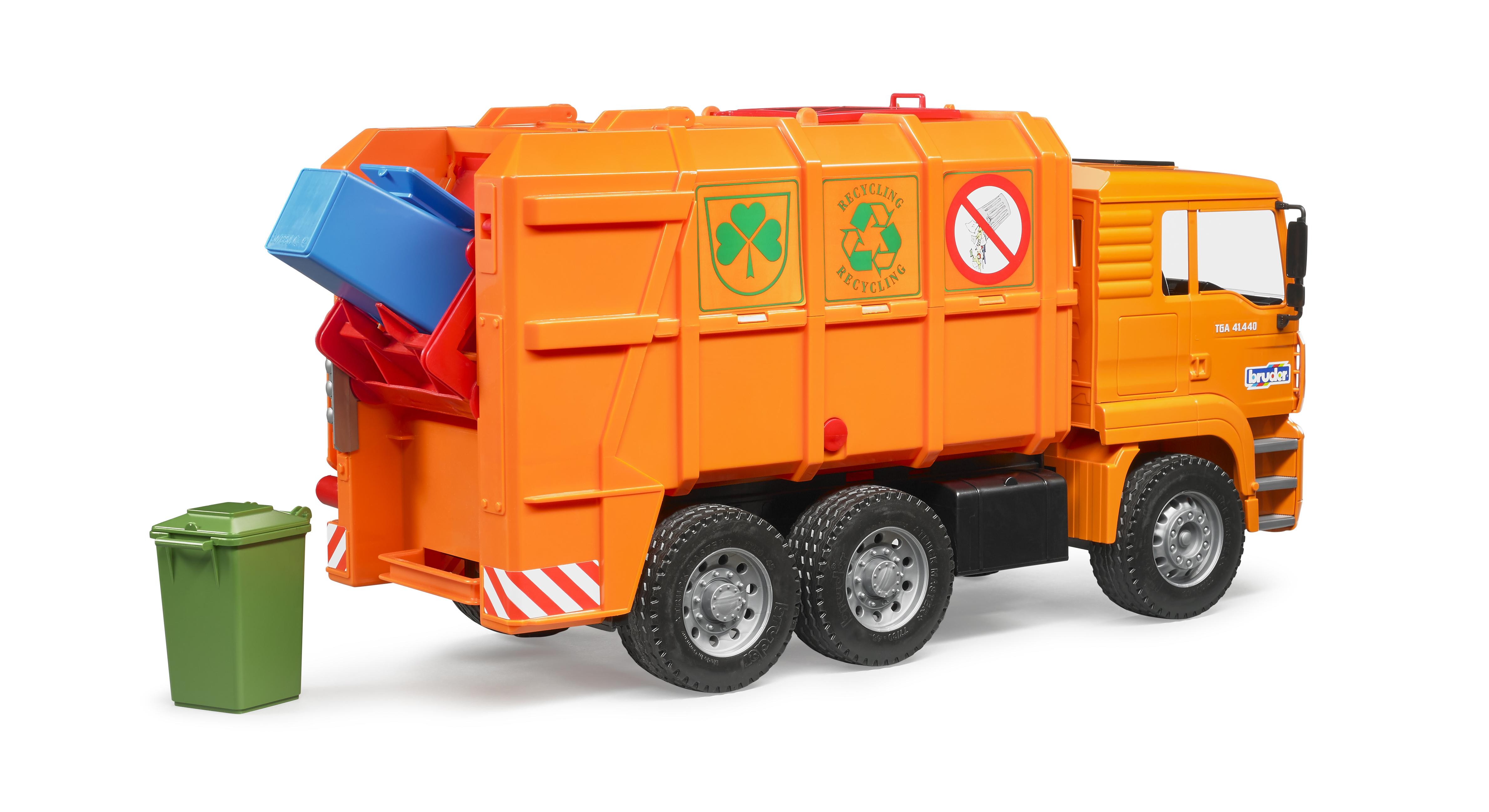 Bruder 02760 Man Orange Refuse Truck Toymaster Ballina