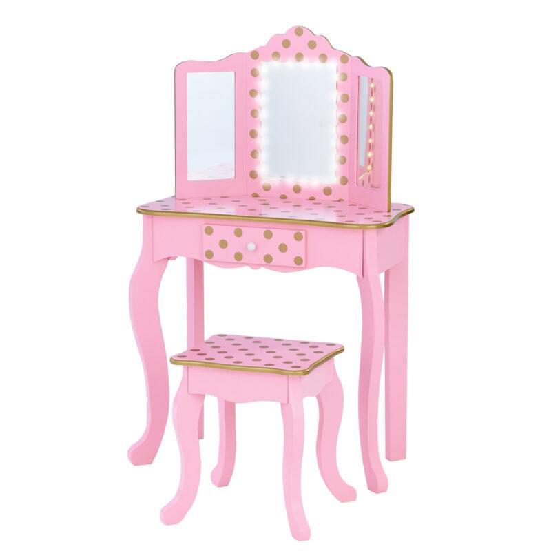 Teamson Vanity Table Pink/Rose Gold