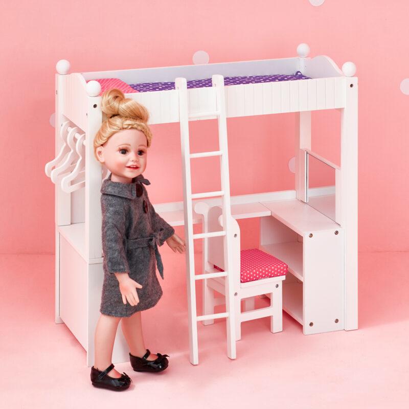 Teamson bunk bed white img 1