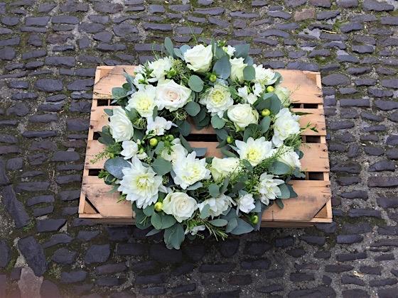 White and green wreath