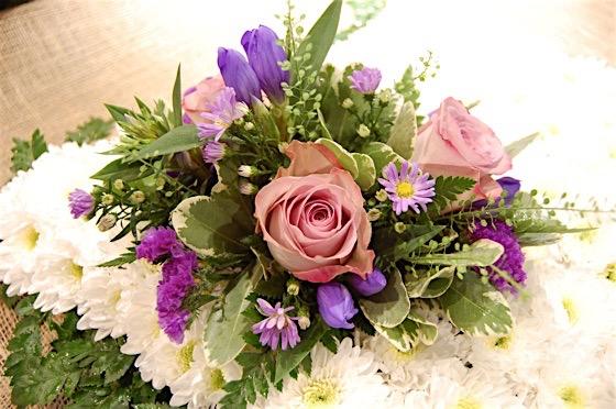 Sister lilac & purple floral tribute