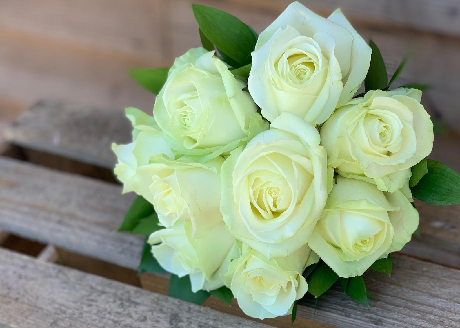 Bridesmaids Ivory Rose Bouquet