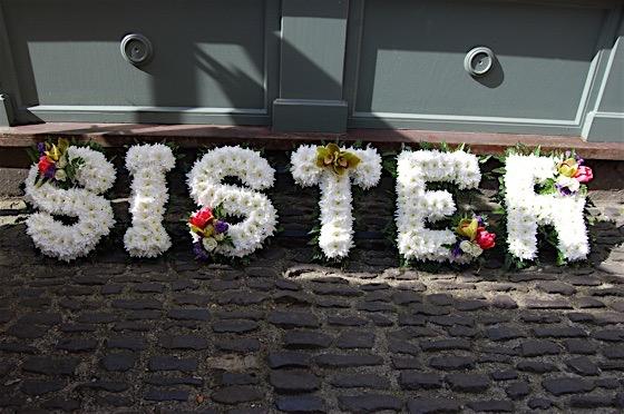 Sister floral tribute