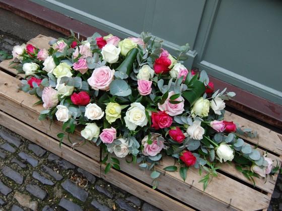 Mixed Rose Casket - Double Ended Spray