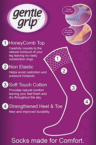 3 Pack Gentle Grip Ankle Socks (One Size) - Matalan