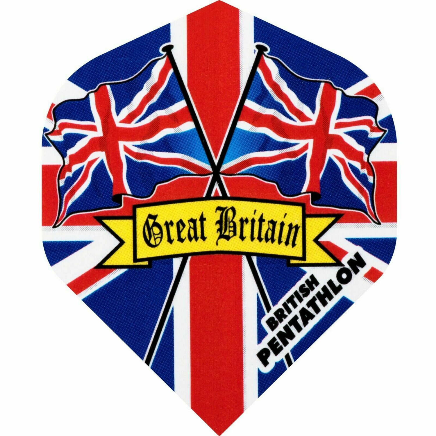 Pentathlon Great Britain Crossed Flags Dart Flights Standard x 10 Sets 