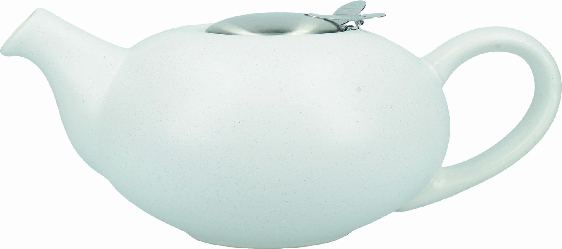 London Pottery Gloss Speckled White Pebble Teapot