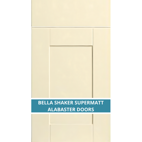 BELLA SHAKER SUPERMATT ALABASTER KITCHEN DOOR AND DRAWER FRONTS