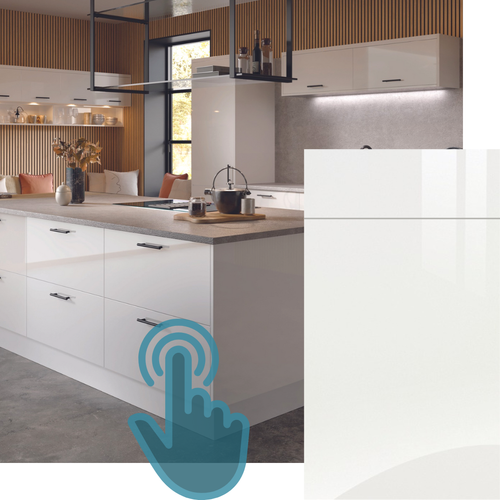 ZURFIZ ULTRA GLOSS WHITE KITCHEN