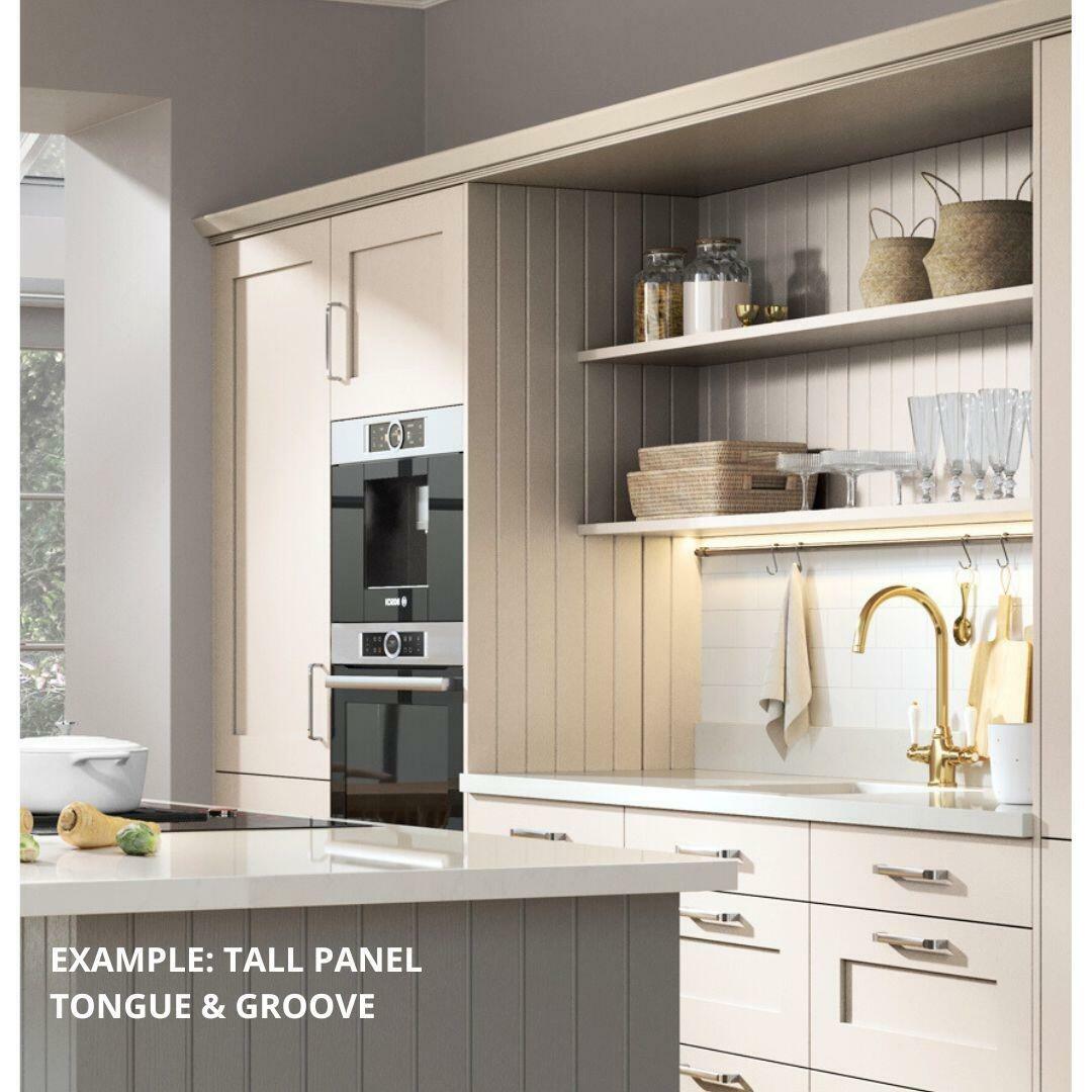 EXAMPLE OF TONGUE & GROOVE TALL END PANEL FOR HOUSING CABINETS