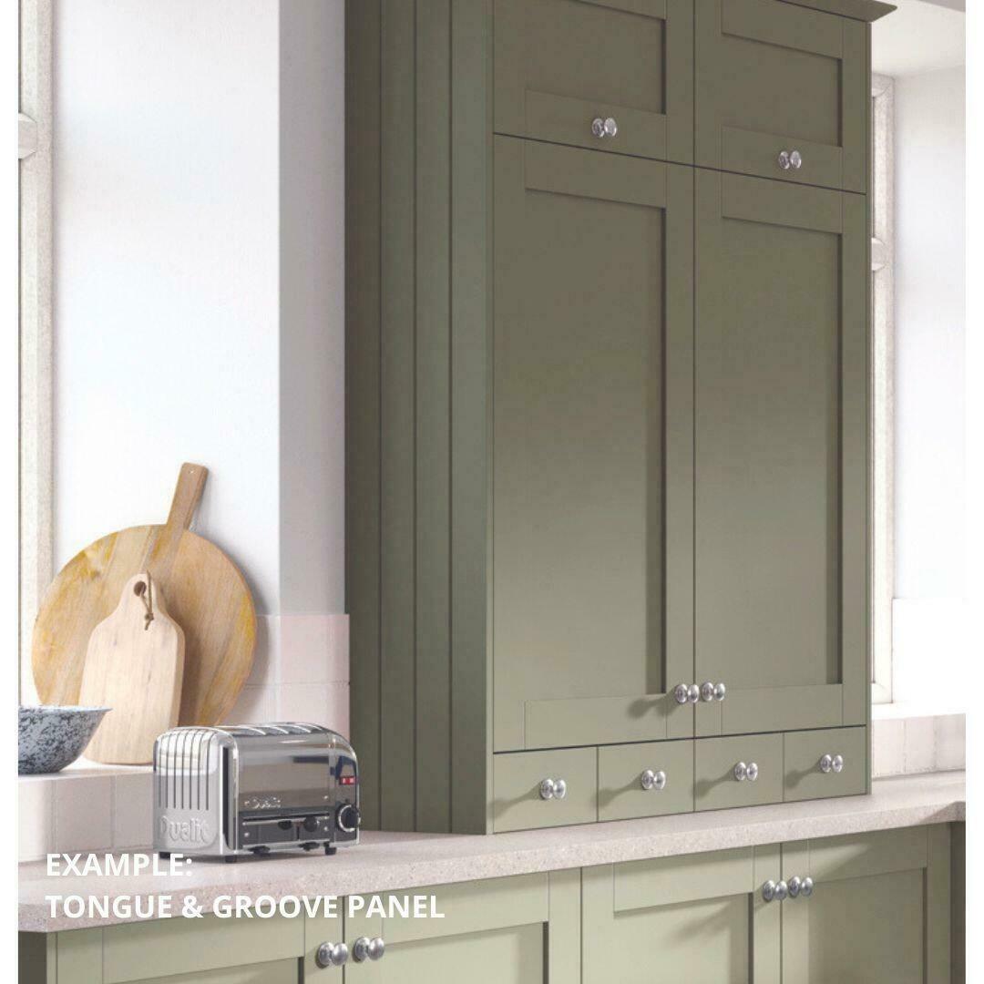 EXAMPLE OF TONGUE & GROOVE WALL & DRESSER CABINETS PANELS