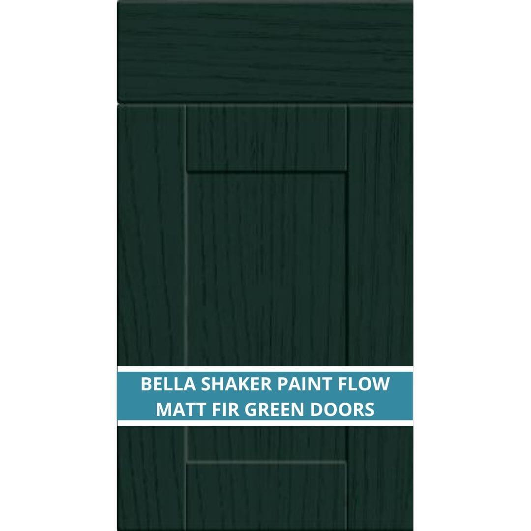BELLA SHAKER PAINT FLOW MATT FIR GREEN DOOR AND DRAWER FRONTS